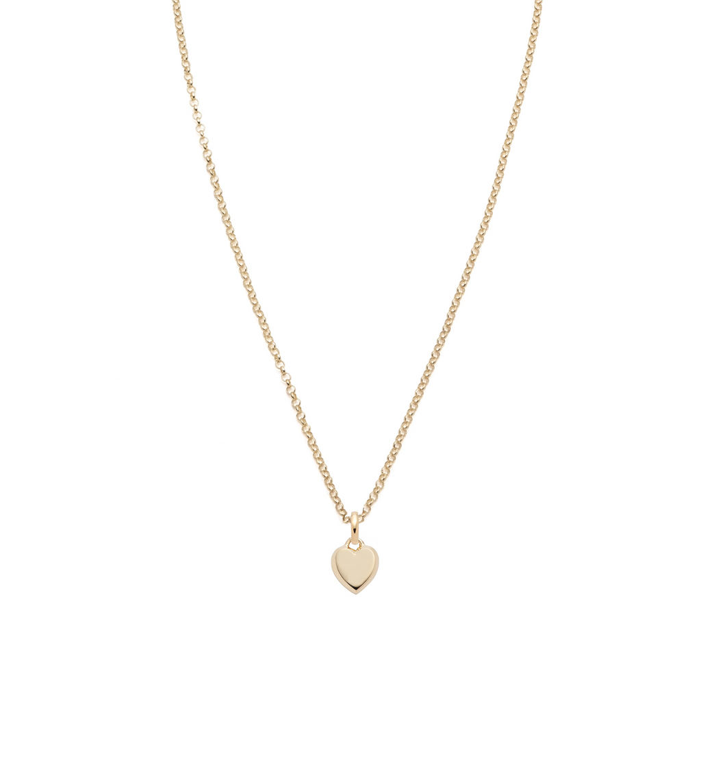 Petite Heart Ingot - Love : Fine Belcher Chain Necklace view 1