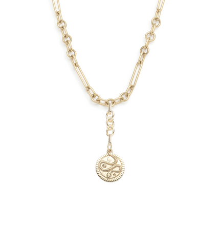 Wholeness : Small Mixed Clip with Small Knot Extension Chain Necklace
