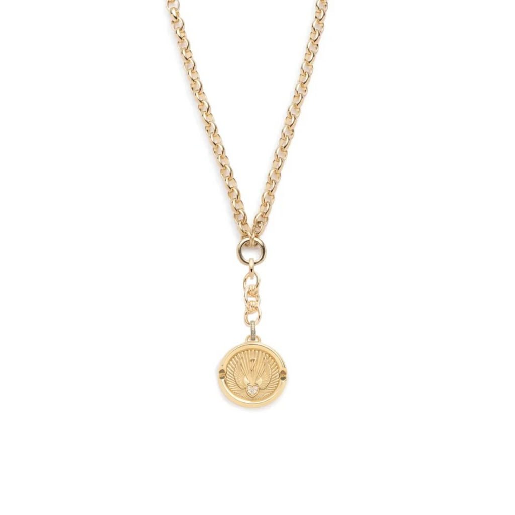 Beloved with Wings We Fly : Heavy Belcher Open Chain with Medium Knot Extension Necklace view 1