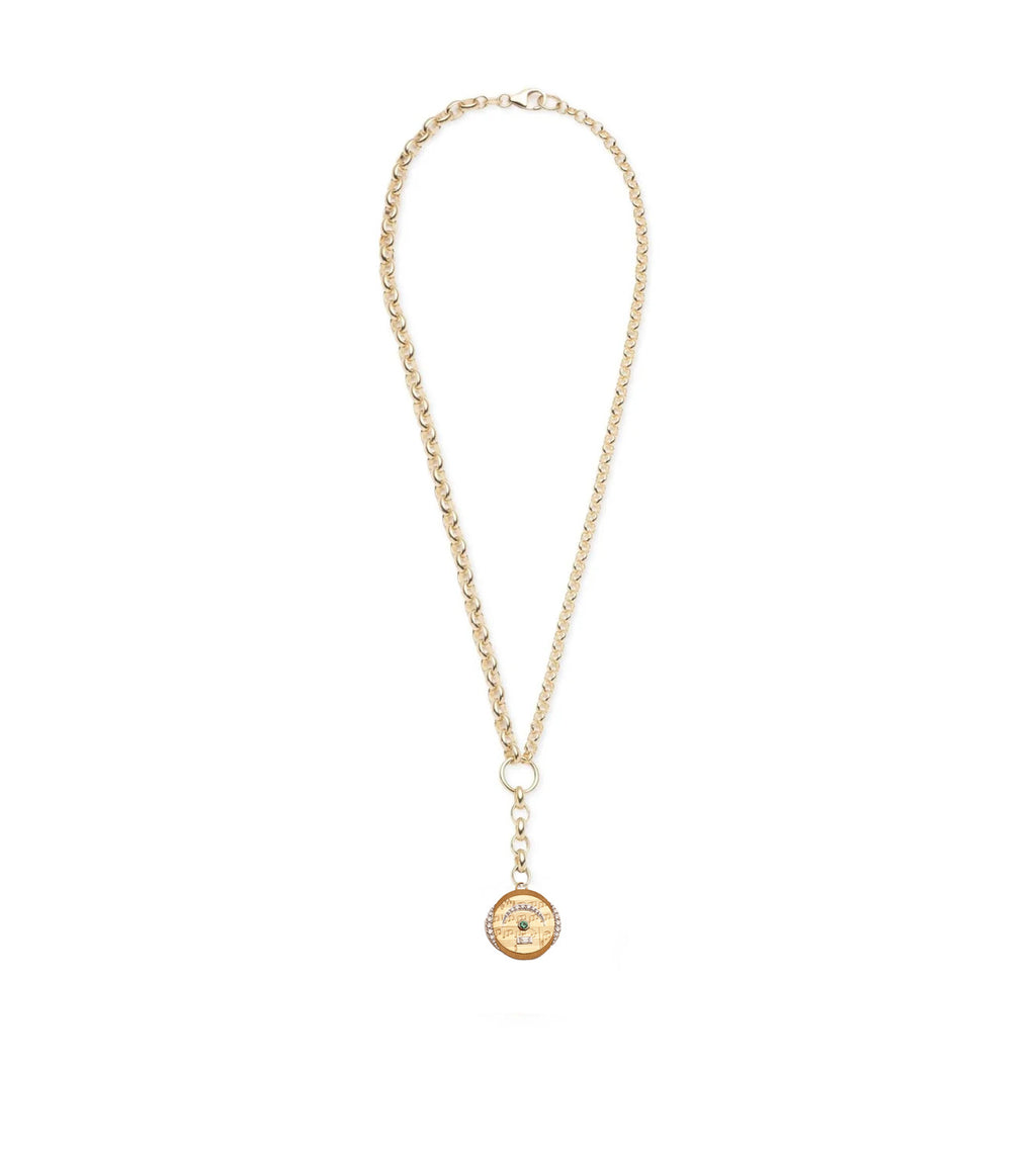 18K Yellow Gold Pause - Internal Compass : Heavy Mixed Belcher Extension Chain Necklace – FoundRae