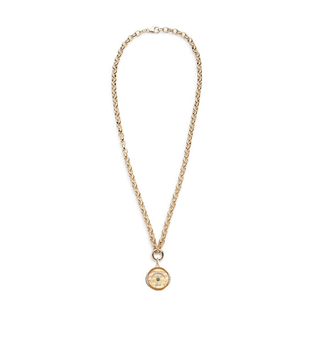 18K Yellow Gold Pause - Internal Compass : Heavy Open Belcher Chain Necklace – FoundRae