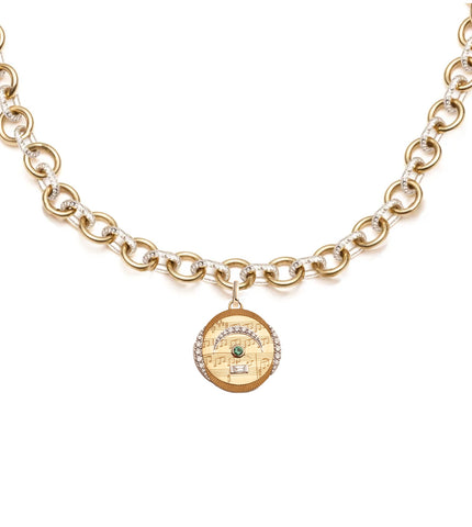 Pause - Internal Compass : Pave Mixed Link Necklace
