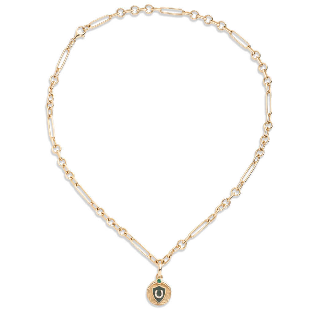 18K Yellow Gold Protection Baby Ceramic Small Mixed Clip Necklace : in Yellow Gold – FoundRae view 3