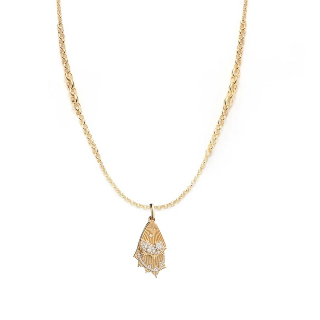 Encrusted Butterfly Wings : Graduated Belcher Necklace view 1