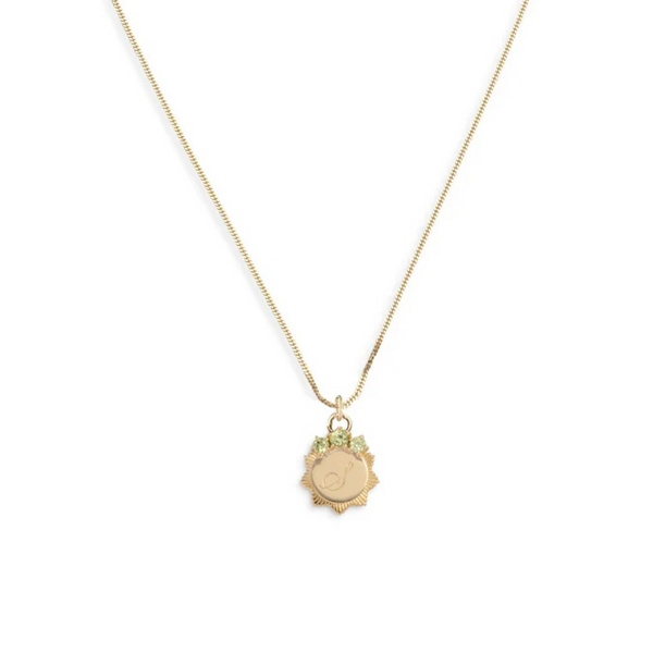 Foundation - Personalized | Engravable Birthstone Fine Diamond Cut Curb Necklace | Yellow Gold