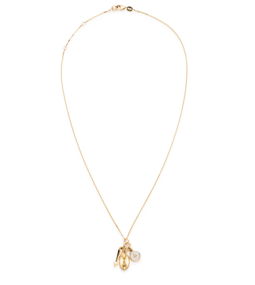 18K Yellow Gold Dream Cluster Fine Diamond Cut Curb Necklace : in Yellow Gold – FoundRae