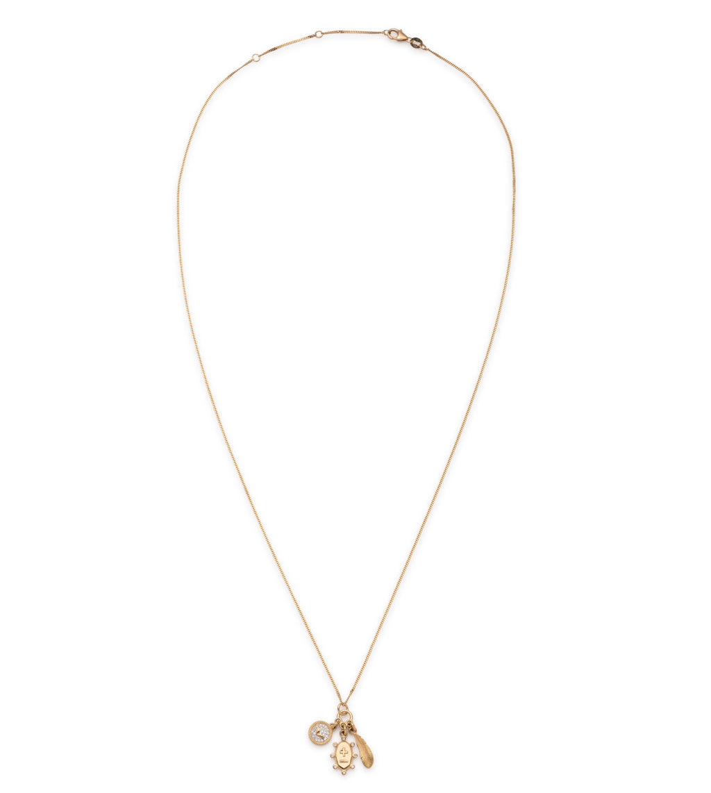 18K Yellow Gold Vivacity Cluster Fine Diamond Cut Curb Necklace : in Yellow Gold – FoundRae