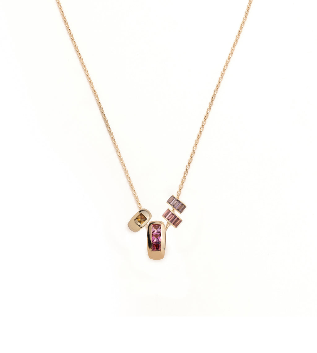 Heart Beats & Heart Slides : Golden Hour Fine Belcher Necklace Story view 1