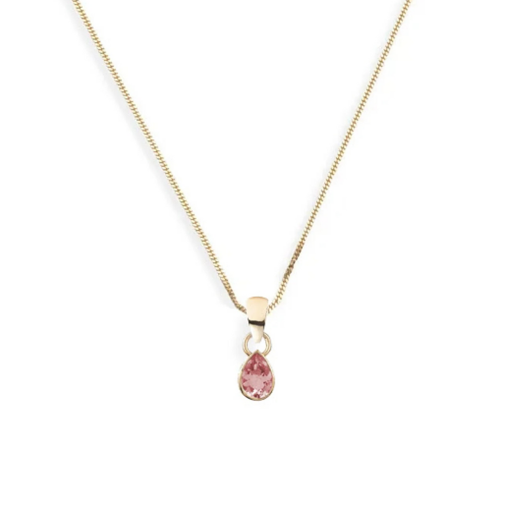Forever & Always a Pair Pink Tourmaline - Love : Fine Diamond Cut Curb Necklace view 1