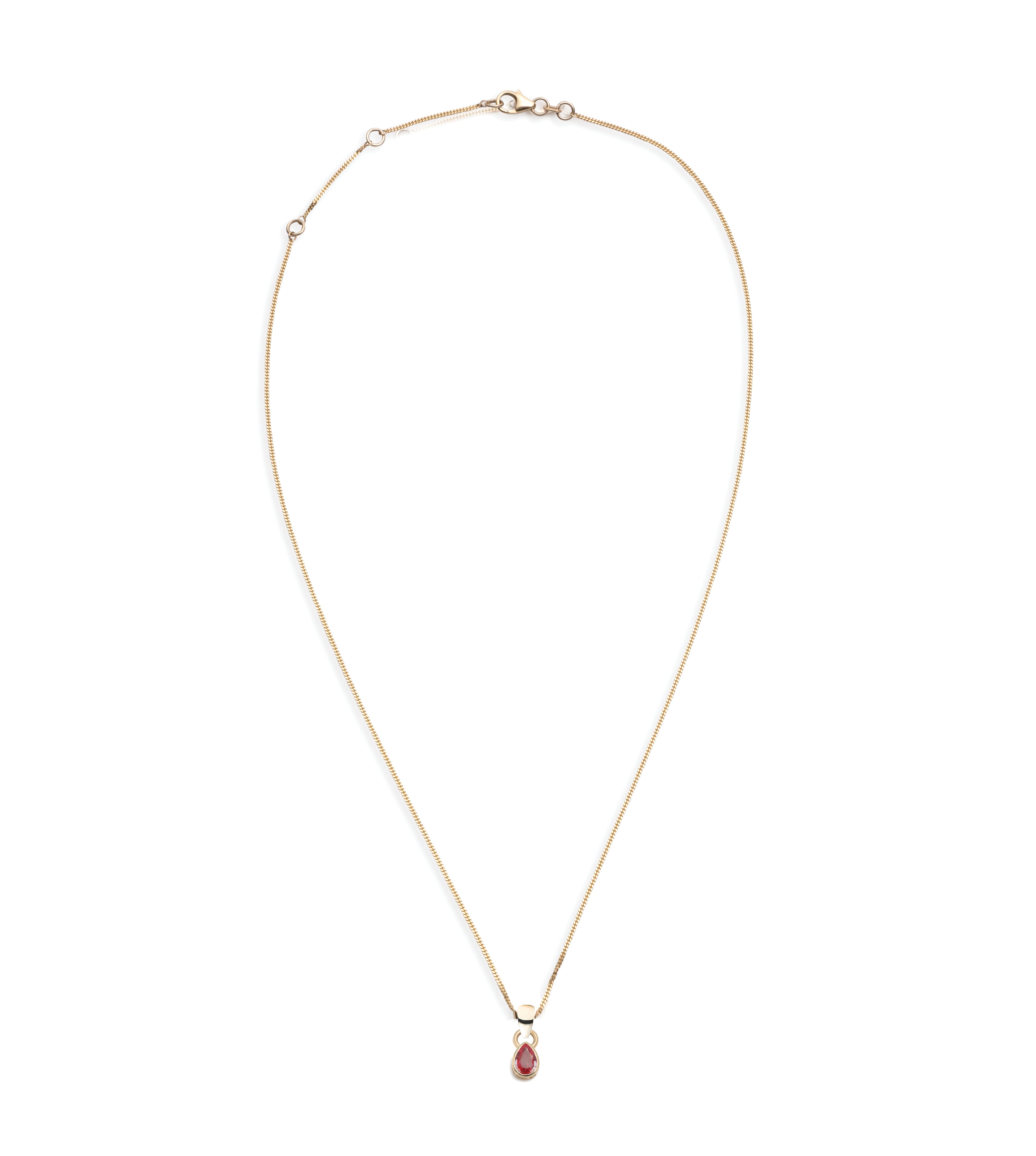 Forever & Always a Pair Ruby - Love : Fine Diamond Cut Curb Necklace