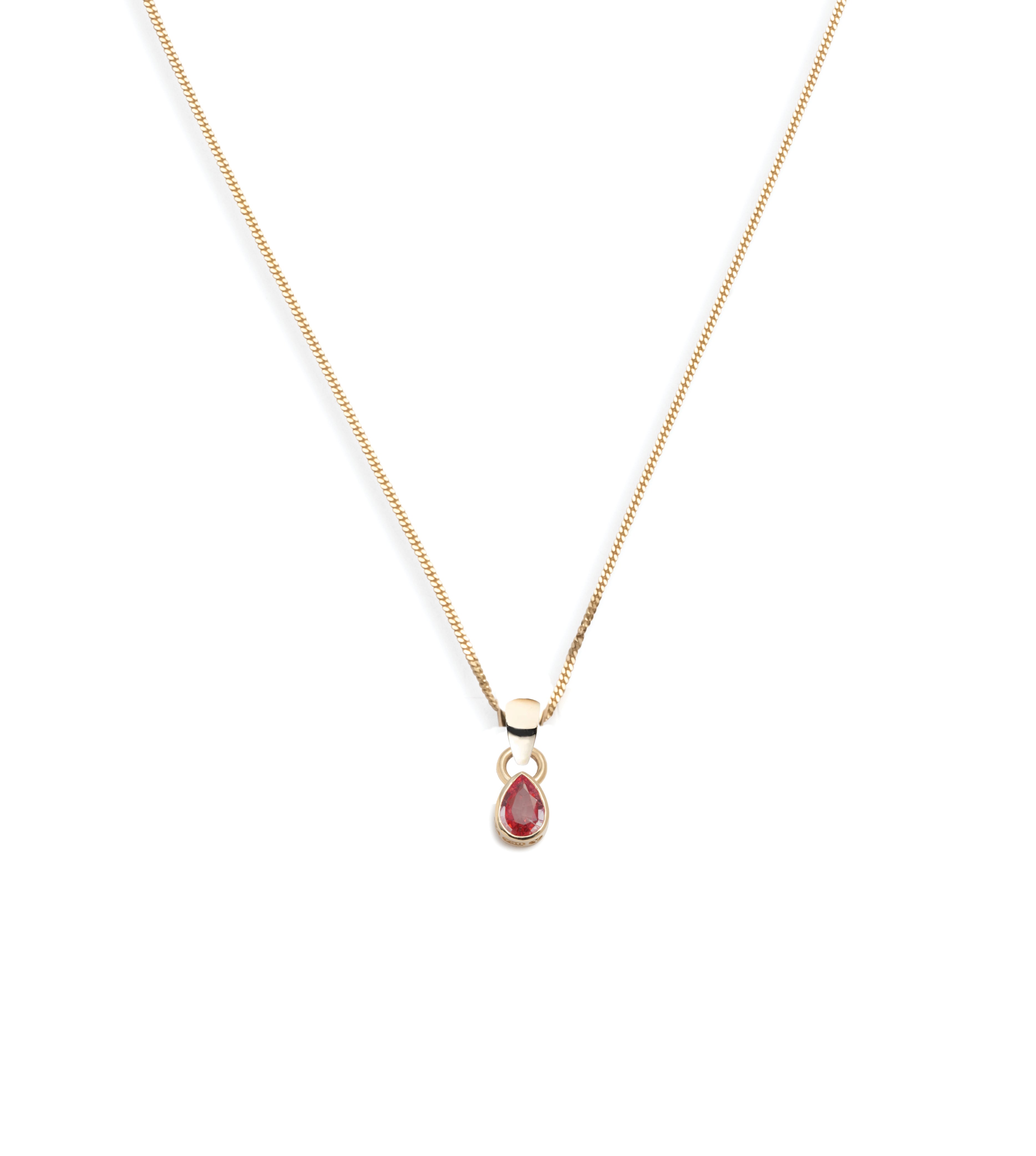 Forever & Always a Pair Ruby - Love : Fine Diamond Cut Curb Necklace