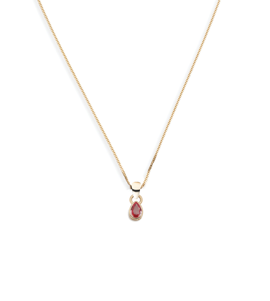 Forever & Always a Pair Ruby - Love : Fine Diamond Cut Curb Necklace view 1