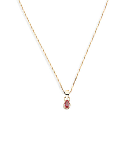 Forever & Always a Pair Ruby - Love : Fine Diamond Cut Curb Necklace