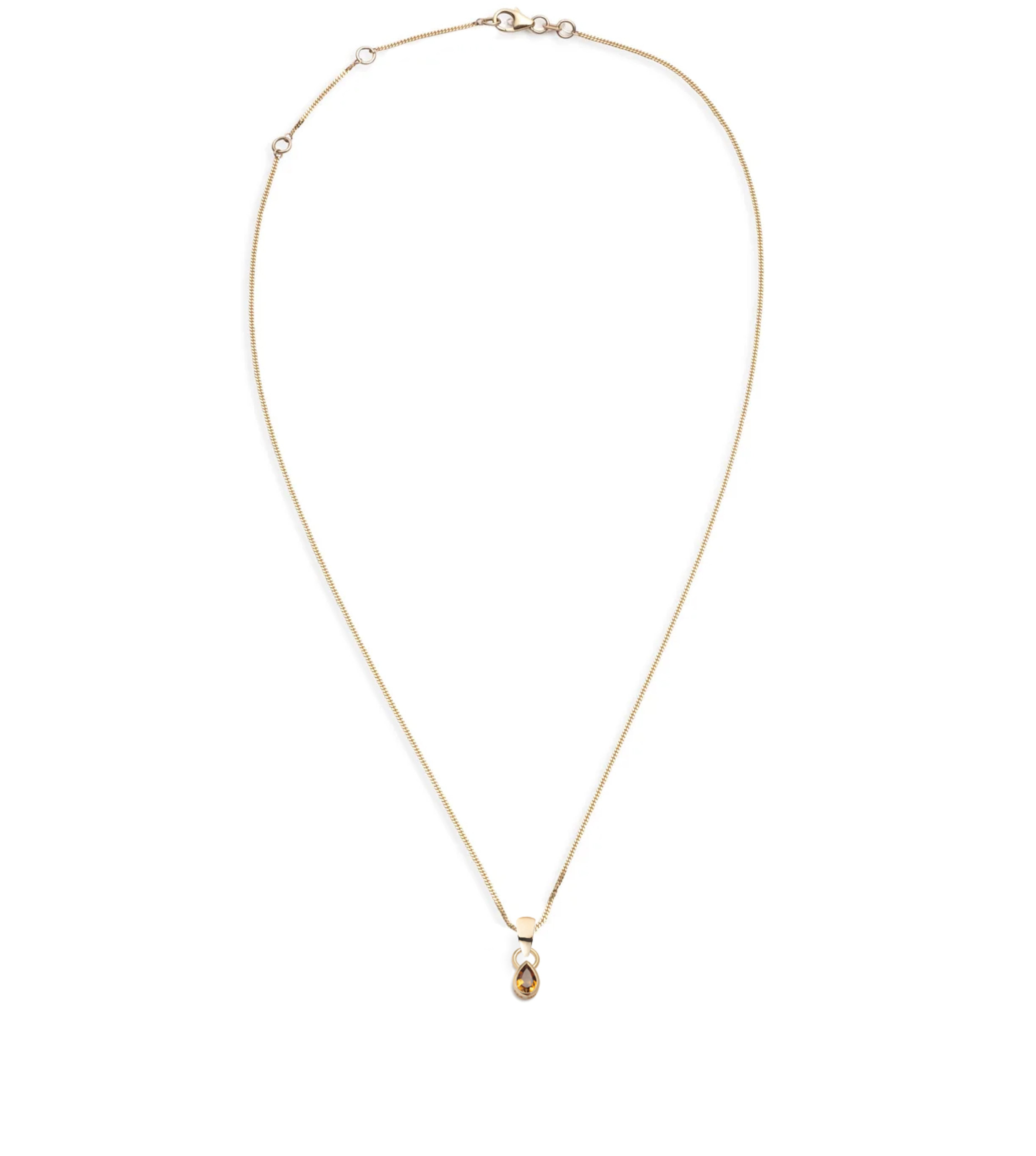 Forever & Always a Pair Yellow Citrine - Love : Fine Diamond Cut Curb Necklace