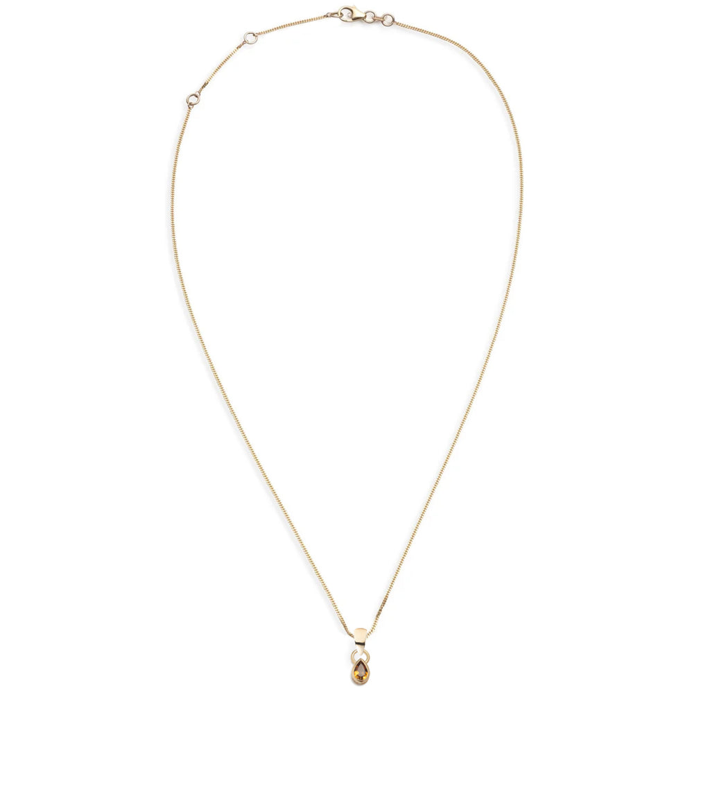 18K Yellow Gold Forever & Always a Pair Yellow Citrine - Love : Fine Diamond Cut Curb Necklace – FoundRae