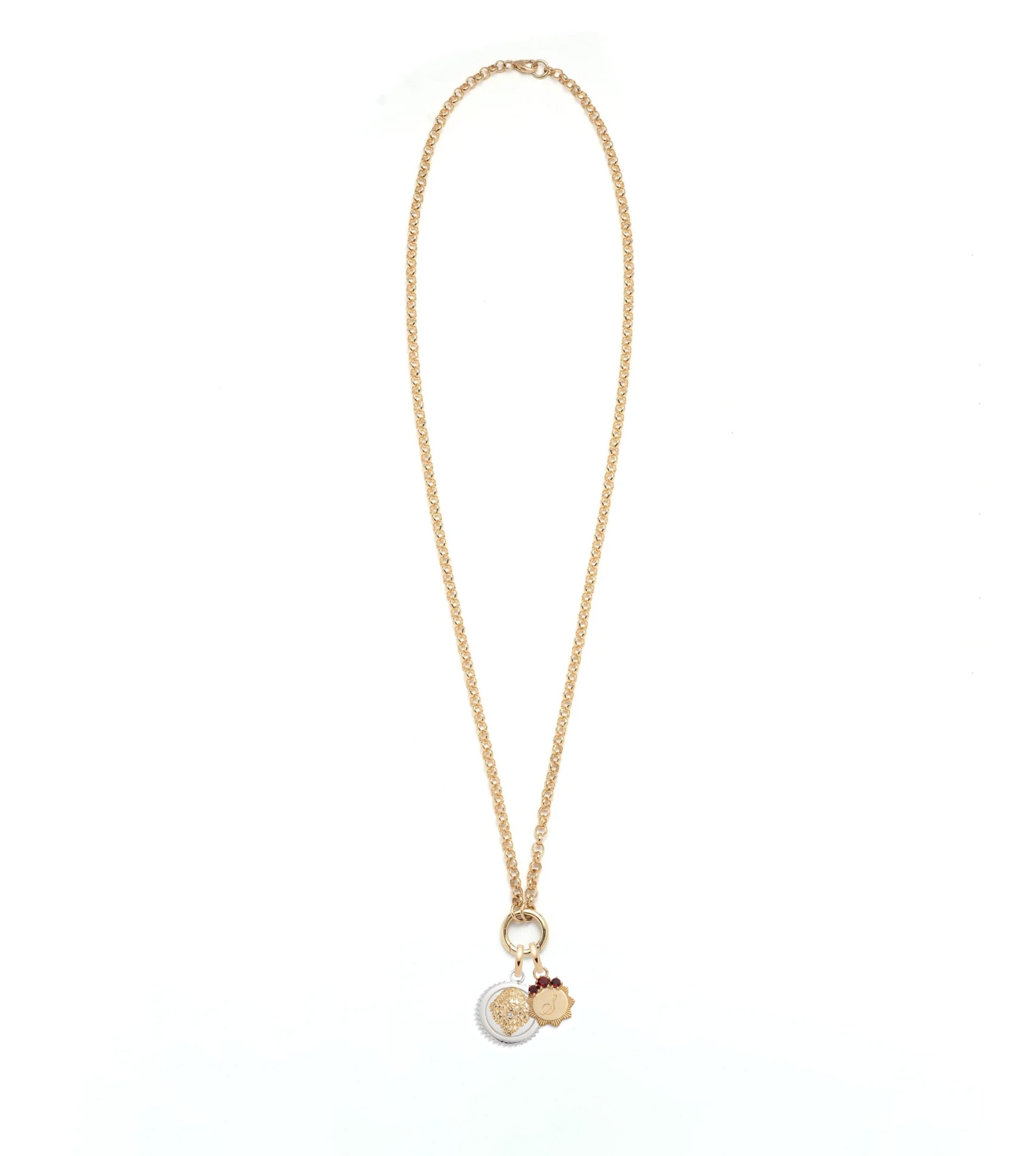 Strength & Engravable : Medium Open Belcher Necklace