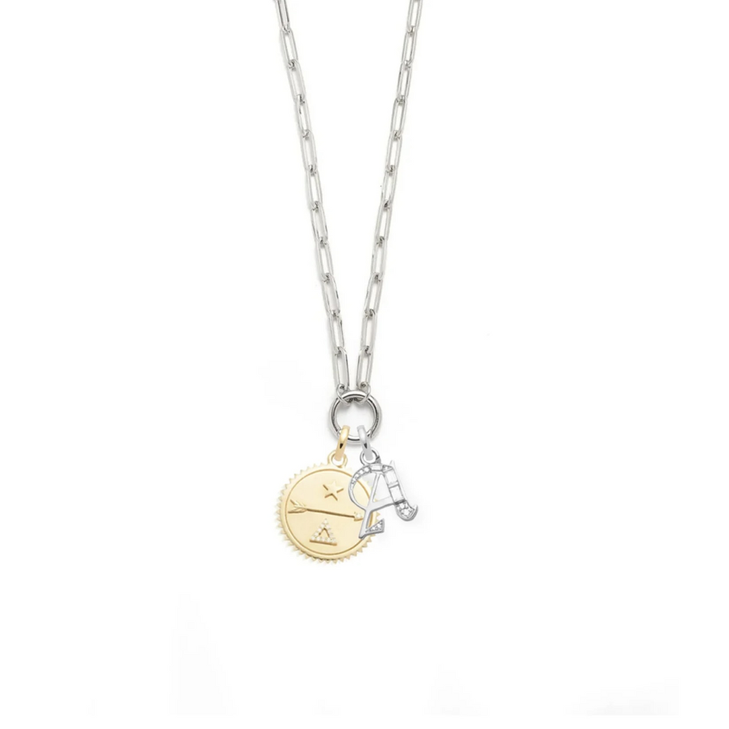 Dream & Initials : Classic Fob Open Clip Necklace view 1