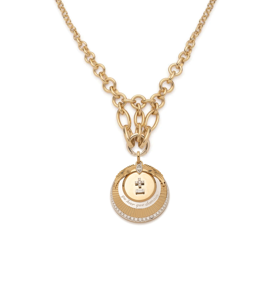 Vivacity Lattice Necklace : in Yellow Gold with Diamonds view 1