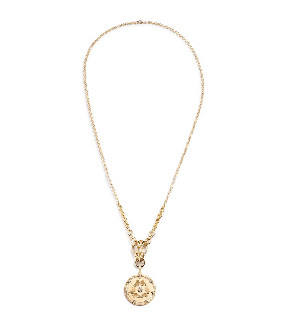 Reverie Lattice Necklace : in Yellow Gold with Diamonds view 2