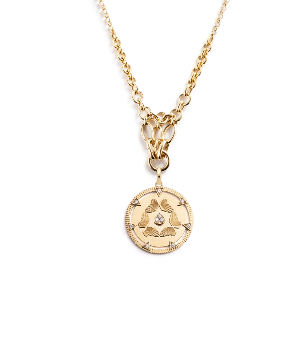 Reverie Lattice Necklace : in Yellow Gold with Diamonds view 1