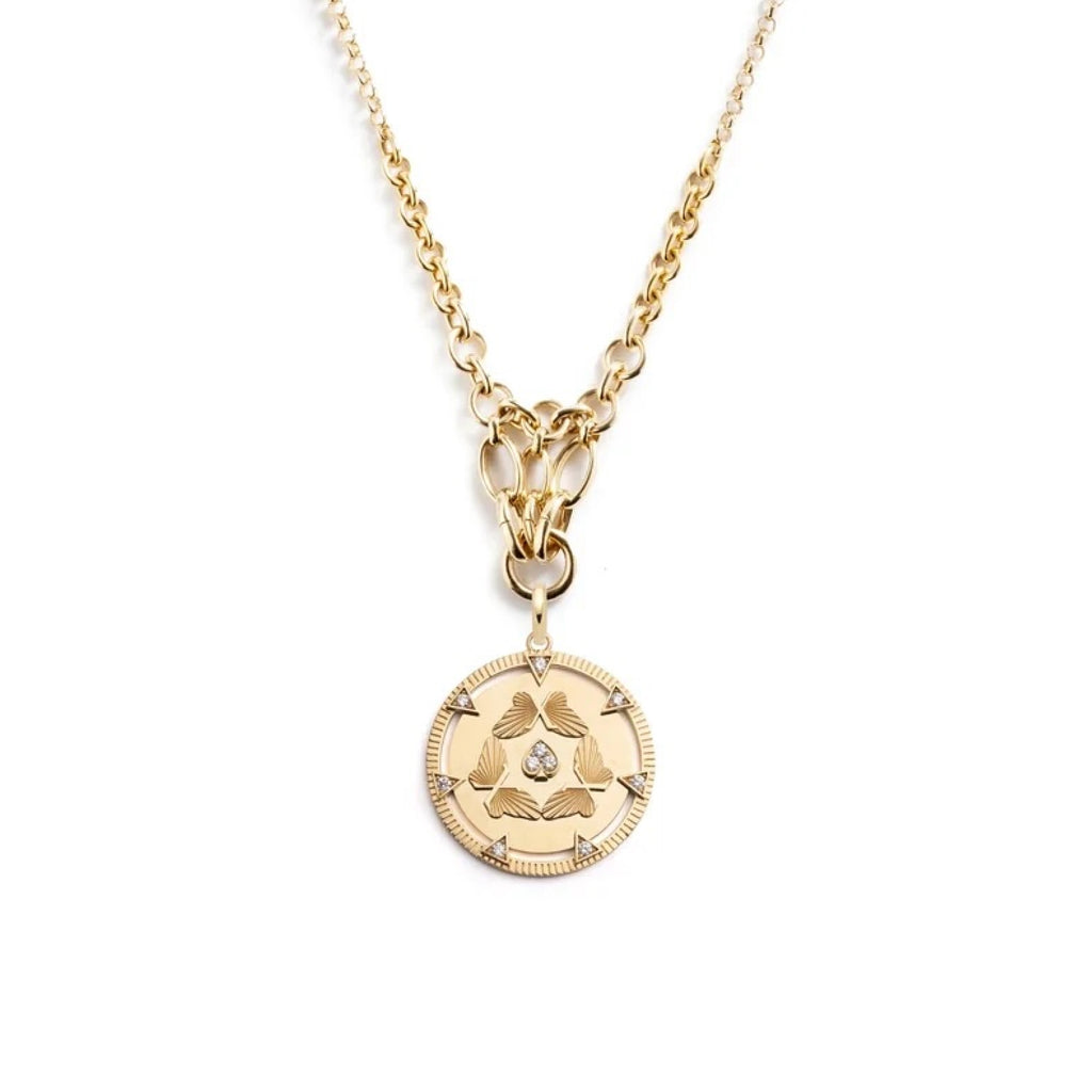 Reverie Lattice Necklace : in Yellow Gold with Diamonds view 1