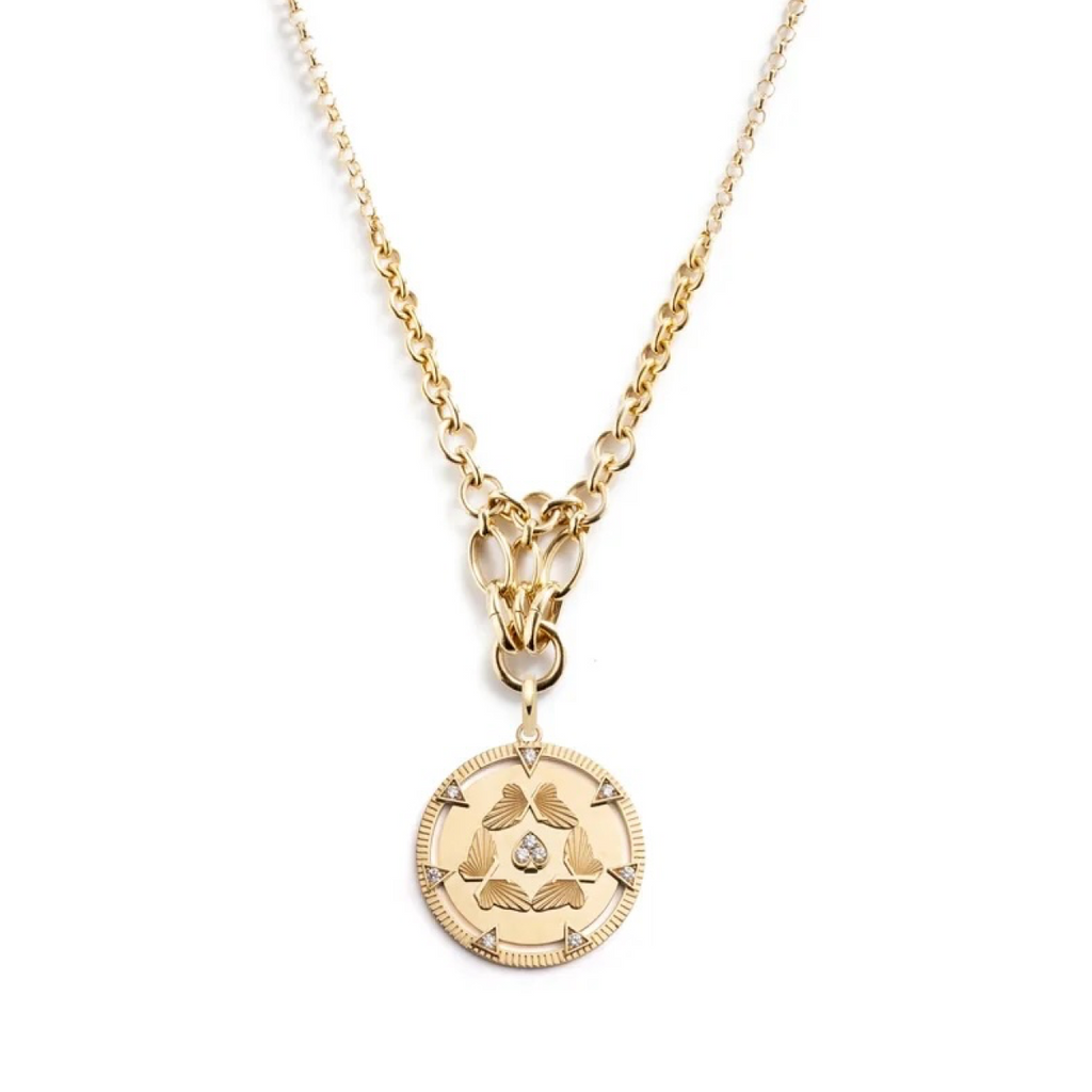 Reverie Lattice Necklace : in Yellow Gold with Diamonds view 1