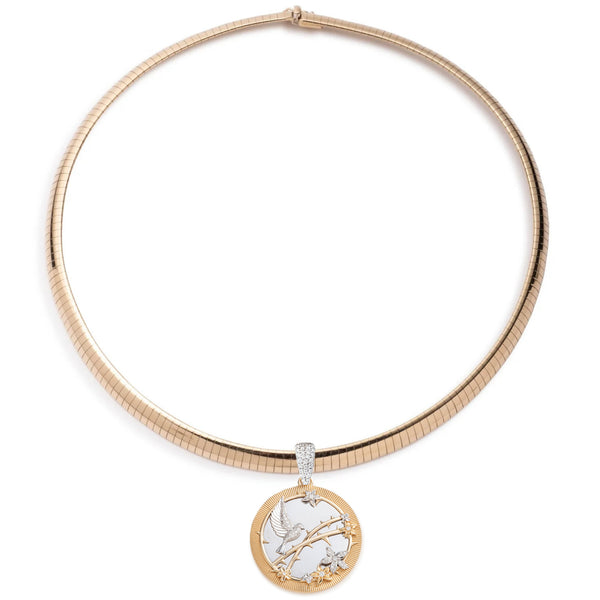 Resilience | Sparrow Medium Sleek Collar Necklace | Diamonds, Mixed Gold