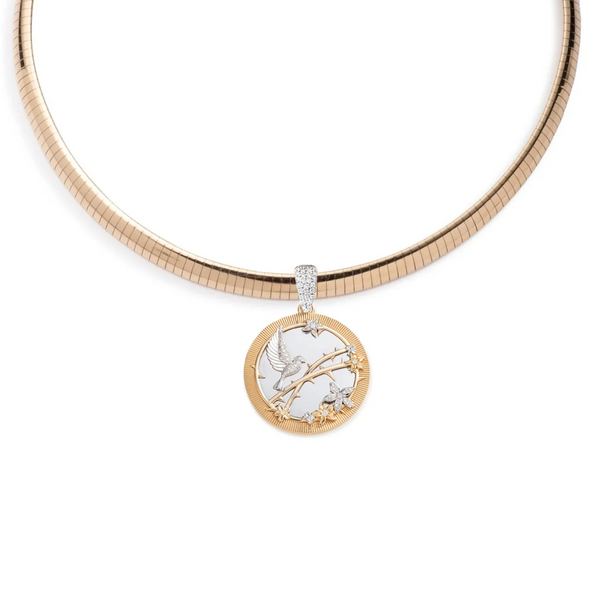 Resilience | Sparrow Medium Sleek Collar Necklace | Diamonds, Mixed Gold