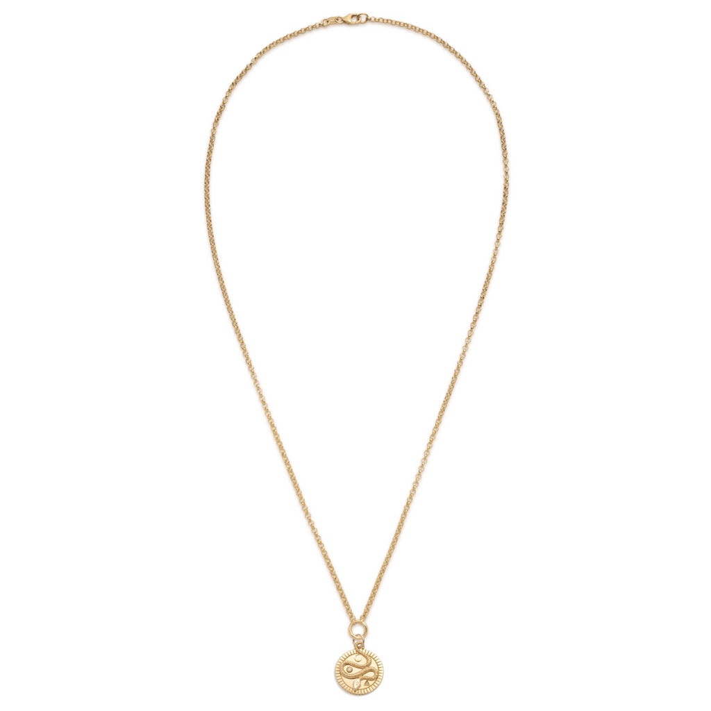18K Yellow Gold Wholeness Small Stationary Belcher Necklace : In Yellow Gold – FoundRae view 3