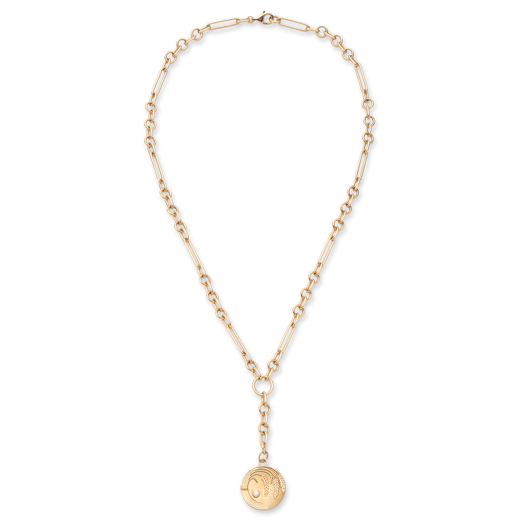 18K Yellow Gold Infinite Gratitude Braided Wheat Small Mixed Clip Extension Necklace : in Yellow Gold with Diamonds – FoundRae view 3