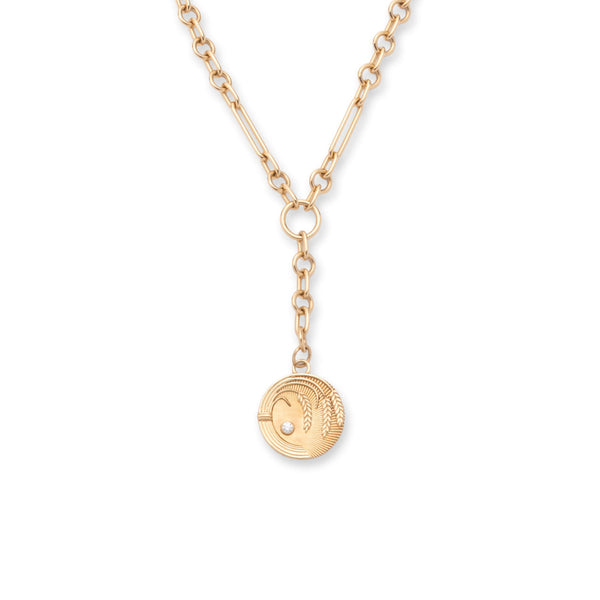Infinite Gratitude Braided Wheat Small Mixed Clip Extension Necklace : in Yellow Gold with Diamonds