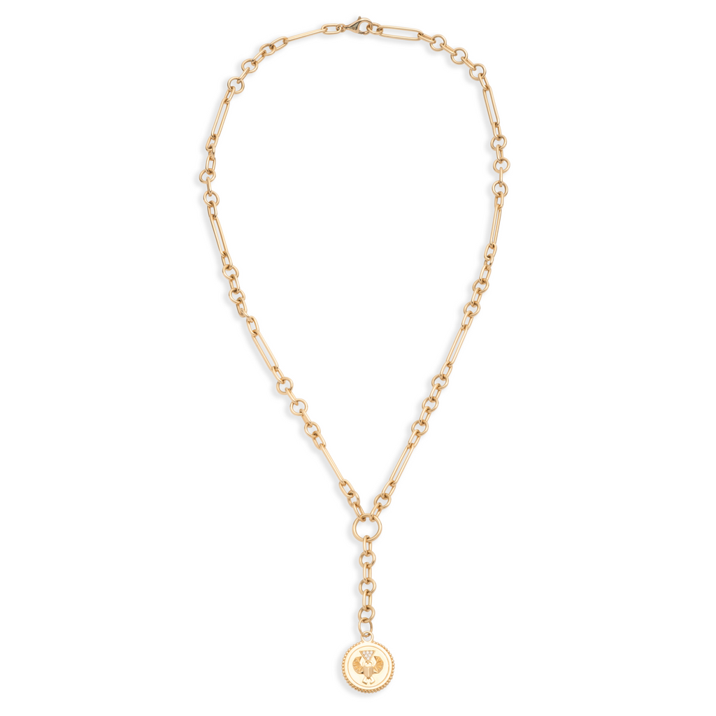 18K Yellow Gold Protection | Small Mixed Clip Extension Necklace | Diamonds, Yellow Gold – FoundRae view 5