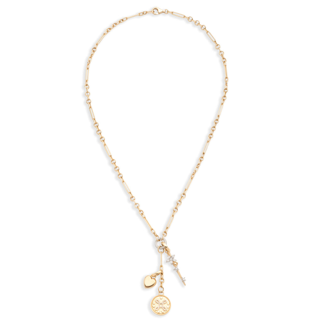 18K Yellow Gold True Love and Thorn Fine Mixed Clip Extension Story : in Yellow Gold with Diamonds – FoundRae view 3