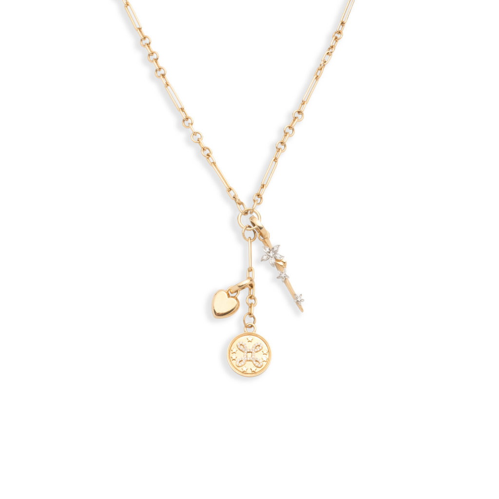 18K Yellow Gold True Love and Thorn Fine Mixed Clip Extension Story : in Yellow Gold with Diamonds – FoundRae view 2