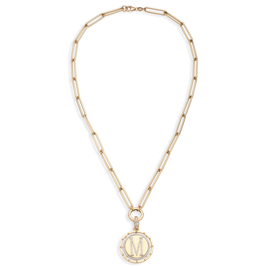 18K Yellow Gold Lovestruck Pierced Custom Extended Clip Open Chain Necklace : in Yellow Gold with Diamonds – FoundRae view 3