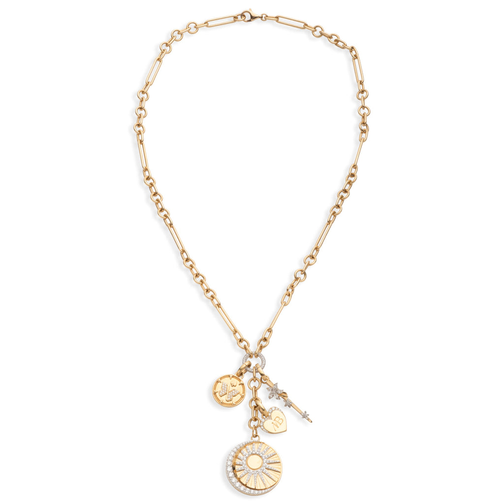 18K Yellow Gold Balance and Reverie Small Mixed Clip Extension Story : in Yellow Gold with Diamonds – FoundRae view 5