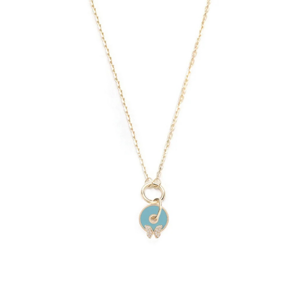 Butterfly – Reverie : Symbol Disk Drop Necklace  view 1