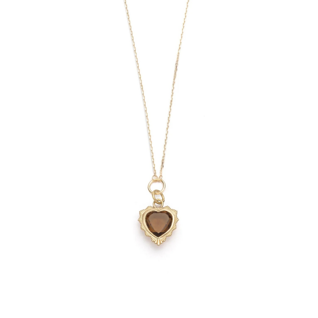 Gemstone Heart - Love :  Miniature Medallion Drop Necklace view 1