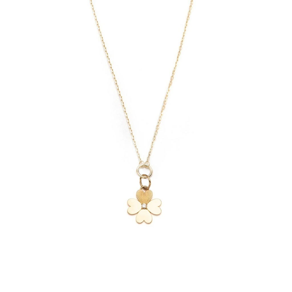 Four Heart Clover : Miniature Medallion Necklace view 1