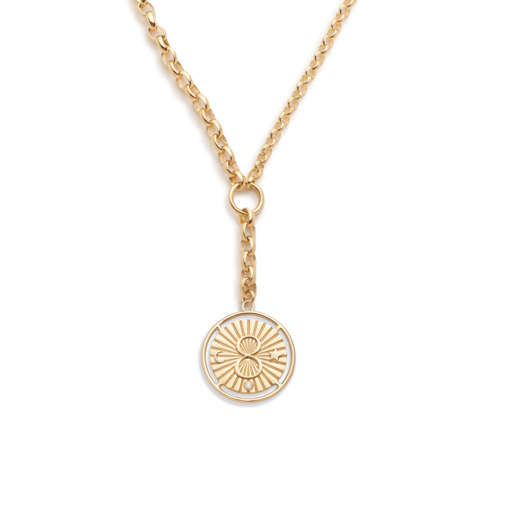 Karma : Heavy Mixed Belcher Extension Chain Necklace view 1