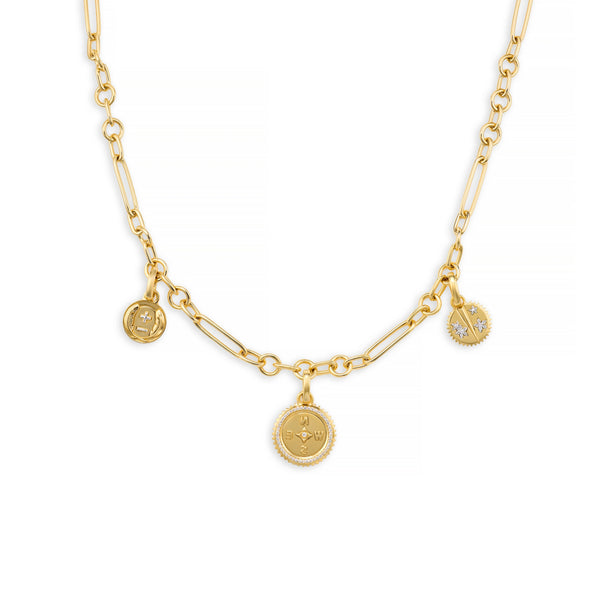 Internal Compass - Resilience | Ever Growing Love and Blossoms Small Mixed Clip Necklace | Diamonds, Mixed Gold