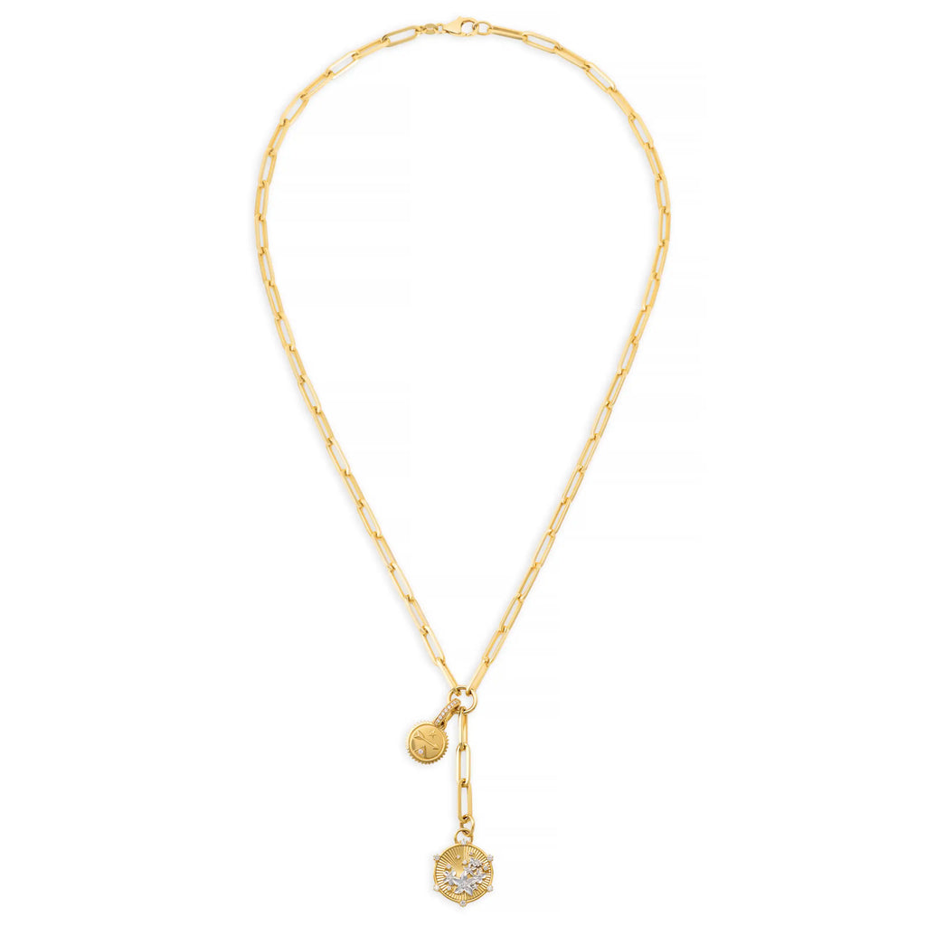 18K Mixed Gold Resilience - Dream | Blossoms Small Clip Extension Necklace | Diamonds, Mixed Gold – FoundRae view 3