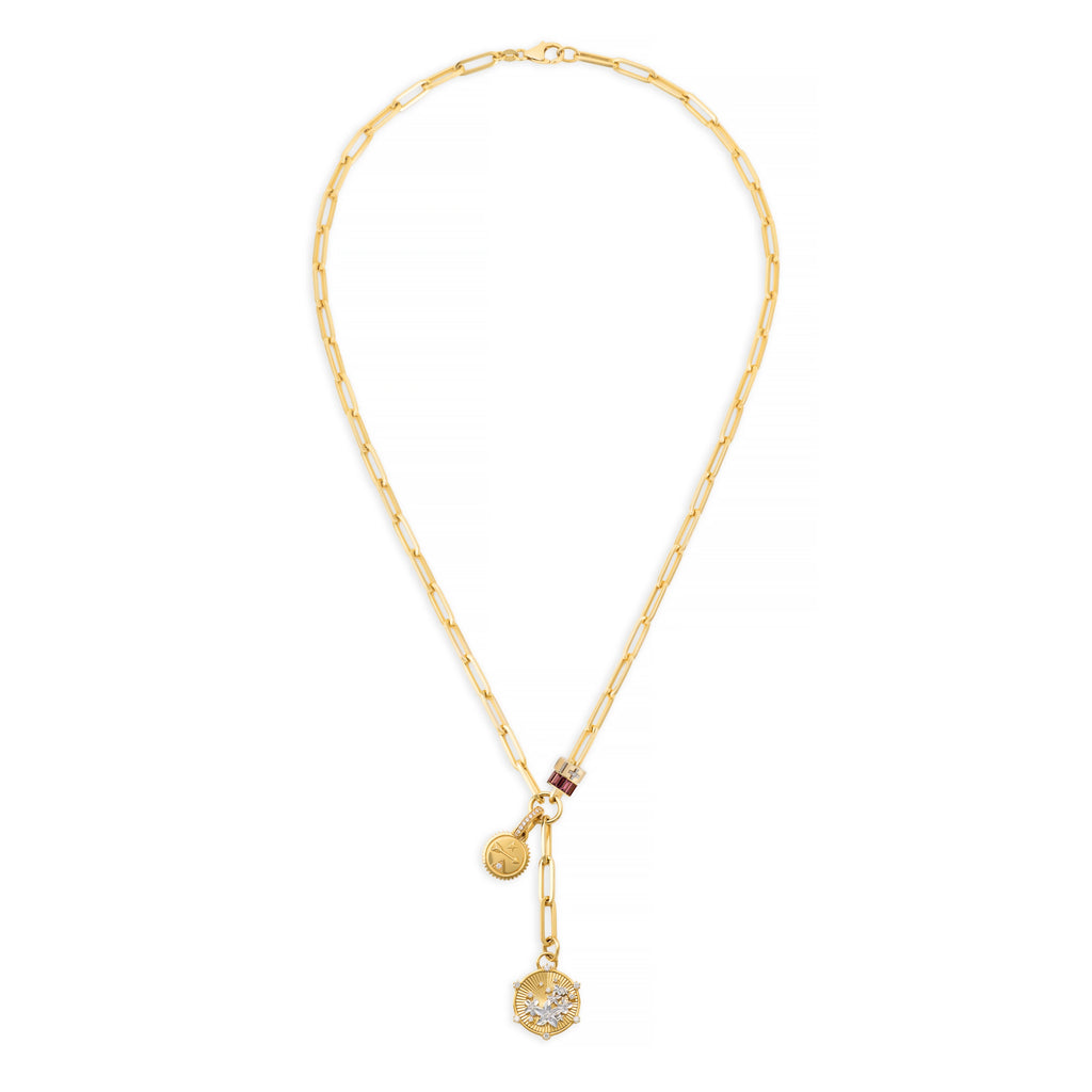 18K Mixed Gold Resilience - Dream | Blossoms Small Clip Extension Necklace | Diamonds, Mixed Gold – FoundRae view 3