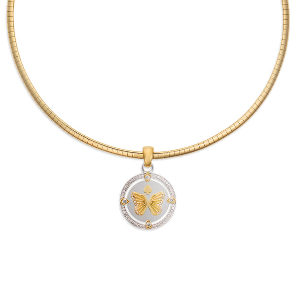 Reverie | Butterfly Small Sleek Collar | Diamonds, Mixed Gold