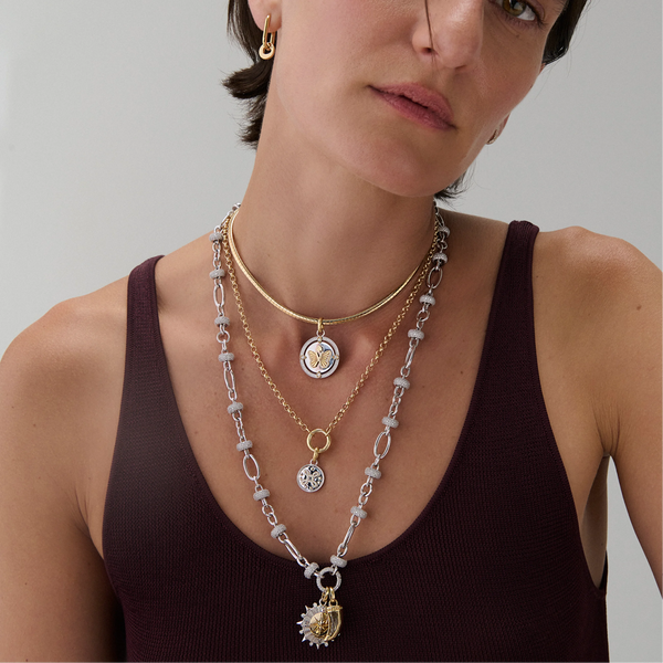 Reverie | Butterfly Small Sleek Collar | Diamonds, Mixed Gold
