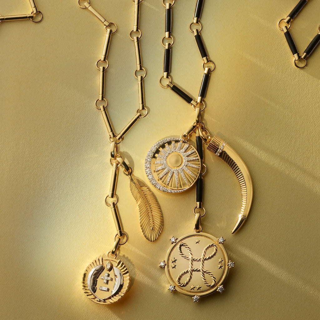 Vivacity | Ever Growing Love and Feather Element Extension Necklace | Diamonds, Mixed Gold view 2