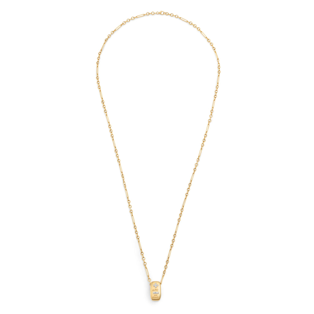 18K Yellow Gold Vivacity | Ever Growing Love Heart Slide Fine Mixed Clip Necklace | Diamonds, Yellow Gold – FoundRae view 3
