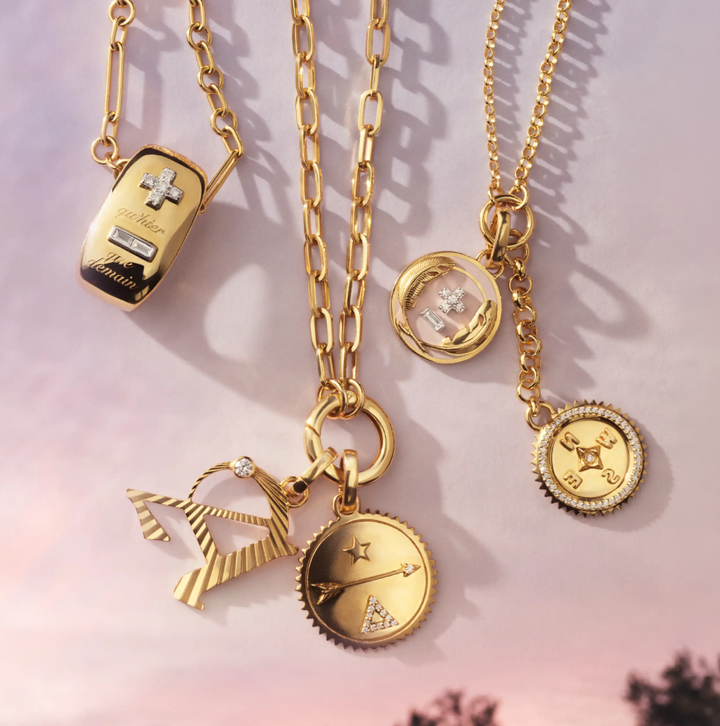 Personalized - Dream | Initial Small Clip Open Chain | Diamonds, Yellow Gold view 2
