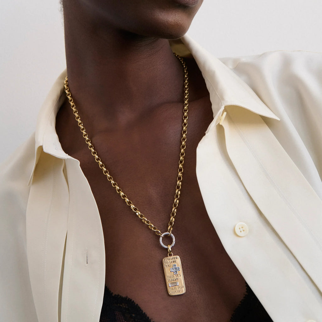 True Love | Promise Ingot Heavy Belcher Open Chain | Diamonds, Yellow Gold view 2
