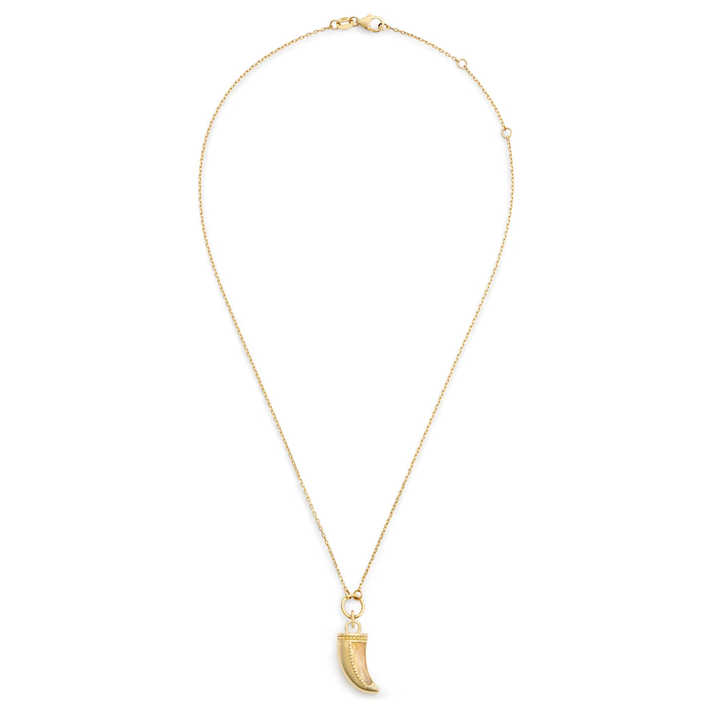18K Yellow Gold Protection | Gemstone La Loba Claw Thread Necklace | Champagne Citrine, Yellow Gold – FoundRae view 3